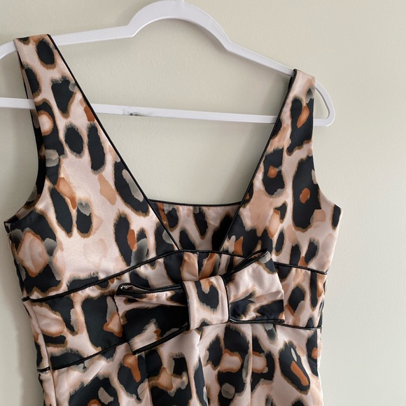 RED VALENTINO Leopard Print Bow Dress - Picture 4 of 7